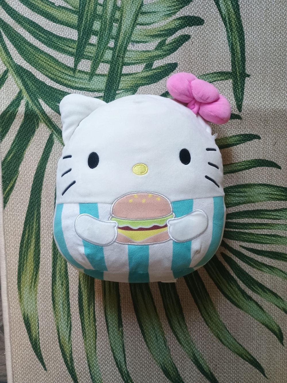 Hello Kitty Cheeseburger Squishmallow Plush, Stuffed Animal